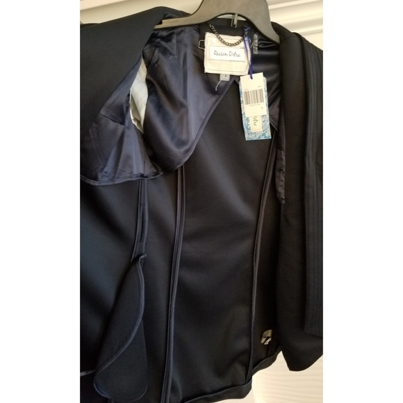 NWT Raison D'etre  Navy blue cape jacket/coat - Picture 4 of 7